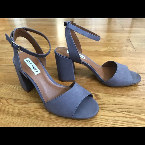 NWT Steve Madden Stride Grey Heels Platform - Picture 2 of 3